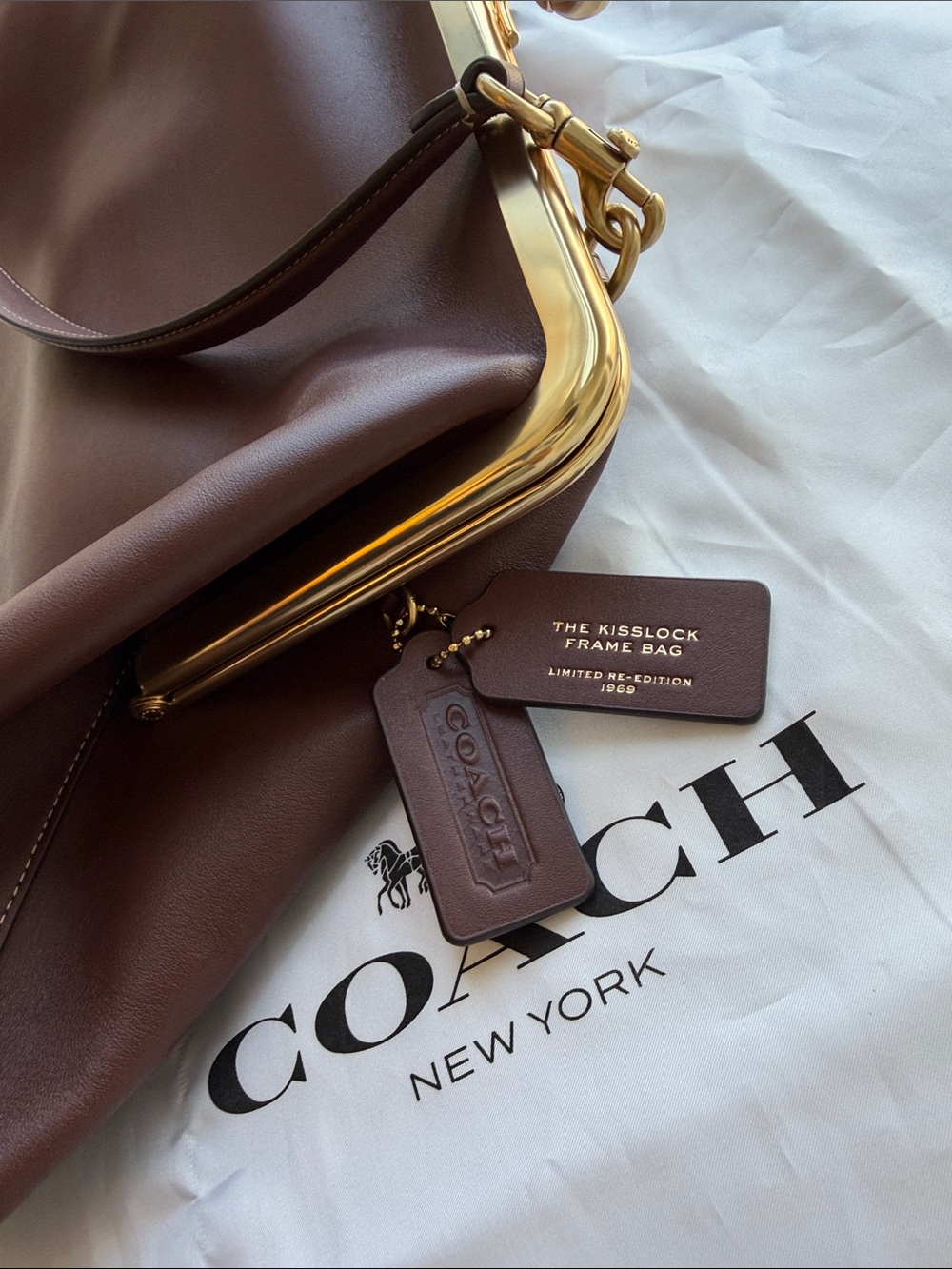 Coach Large Kisslock Frame Bag - Picture 9 of 10